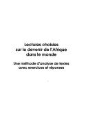 Cover of: Lectures choisies sur le devenir de l'Afrique dans le monde: une méthode d'analyse de textes avec exercises et réponses