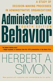 Cover of: Administrative behavior