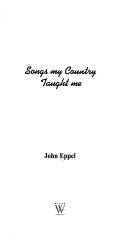 Cover of: Songs my country taught me