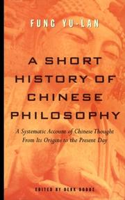 Cover of: A Short History of Chinese Philosophy