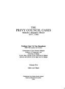 Cover of: The privy council cases: Malaysia, Singapore, Brunei, 1875-1990
