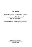 Cover of: "Ein Lieblingsbuch des deutschen Volkes": Immermanns "Münchhausen" und der "Oberhof" : 150 Jahre Editions- und Rezeptionsgeschichte