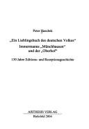 Cover of: Lieblingsbuch des deutschen Volkes: Immermanns "M unchhausen" und der "Oberhof": 150 Jahre Editions- und Rezeptionsgeschichte