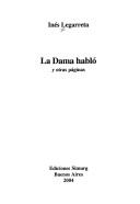 Cover of: La dama habló y otras páginas