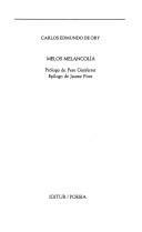 Melos melancolía by Ory, Carlos Edmundo de