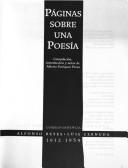 Cover of: Páginas sobre una poesía: correspondencia, Alfonso Reyes-Luis Cernuda, 1932-1959