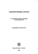 Cover of: Linguistische Beiträge zur Slavistik: XI. JungslavistInnen-Treffen in Cambridge, 19.-22. September 2002