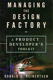 Cover of: Managing the design factory: a product developer's toolkit