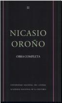 Cover of: Obra completa Nicasio Oroño.