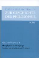 Cover of: Metaphysics and language