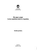 Cover of: De mar a mar: letras españolas desde la Argentina