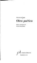 Cover of: Obra poética by Antonio de Zayas