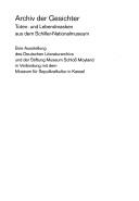 Cover of: Archiv der Gesichter: Toten- und Lebendmasken aus dem Schiller-Nationalmuseum : eine Ausstellung des deutschen Literaturarchivs und der Stiftung Museum Schloss Moyland in Verbindung mit dem Museum für Sepulkralkultur in Kassel