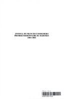 Cover of: Journal de Francesco Borghero, premier missionnaire du Dahomey, 1861-1865 by Francesco Borghero