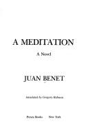 Cover of: A meditation by Juan Benet