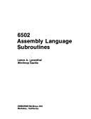 6502 assembly language subroutines by Lance A. Leventhal