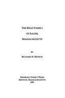 Cover of: The Read family of Salem, Massachusetts