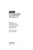 Cover of: GDR foreign policy