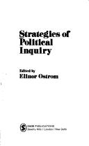 Cover of: Strategies of political inquiry by edited by Elinor Ostrom.