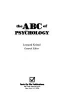 Cover of: The ABC of psychology