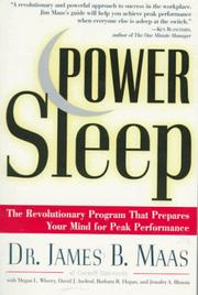 Cover of: Power sleep: the revolutionary program that prepares your mind for peak performance