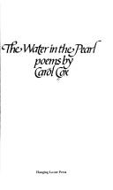 Cover of: The water in the pearl: poems