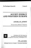 Cover of: Soviet energy and western Europe