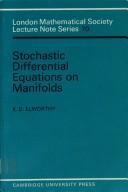 Cover of: Stochastic differential equations on manifolds