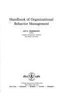 Cover of: Handbook of organizational behavior management