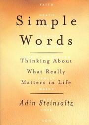 Cover of: Simple Words by Adin Steinsaltz
