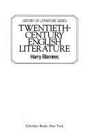 Cover of: Twentieth-century English literature by Harry Blamires