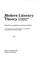 Cover of: Modern literary theory, a comparative introduction