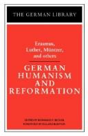 Cover of: German humanism and reformation