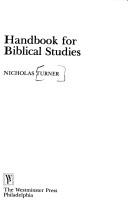 Cover of: Handbook for Biblical studies