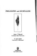 Cover of: Philosophy and journalism