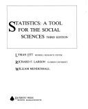 Cover of: Statistics by Lyman Ott