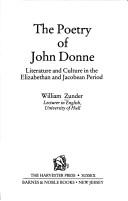 Cover of: The poetry of John Donne: literature and culture in the Elizabethan and Jacobean period
