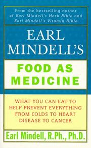 Cover of: Earl Mindell's Food as Medicine by Earl Mindell