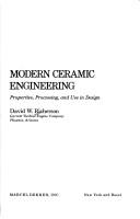 Cover of: Modern ceramic engineering by David W. Richerson