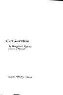 Cover of: Carl Sternheim by Burghard Dedner
