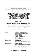Cover of: Prenatal diagnosis and mechanisms of teratogenesis: [proceedings of the conference]
