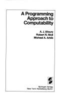 Cover of: A programming approach to computability