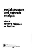 Cover of: Social structure and network analysis