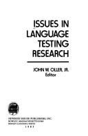 Cover of: Issues in language testing research