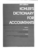 Kohler's Dictionary for accountants by Kohler, Eric Louis