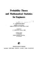 Cover of: Probability theory and mathematical statistics for engineers