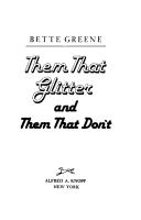 Cover of: Them that glitter and them that don't