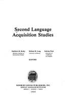 Cover of: Second language acquisition studies