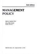 Cover of: Management policy