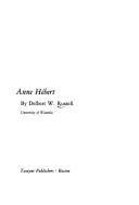 Cover of: Anne Hébert